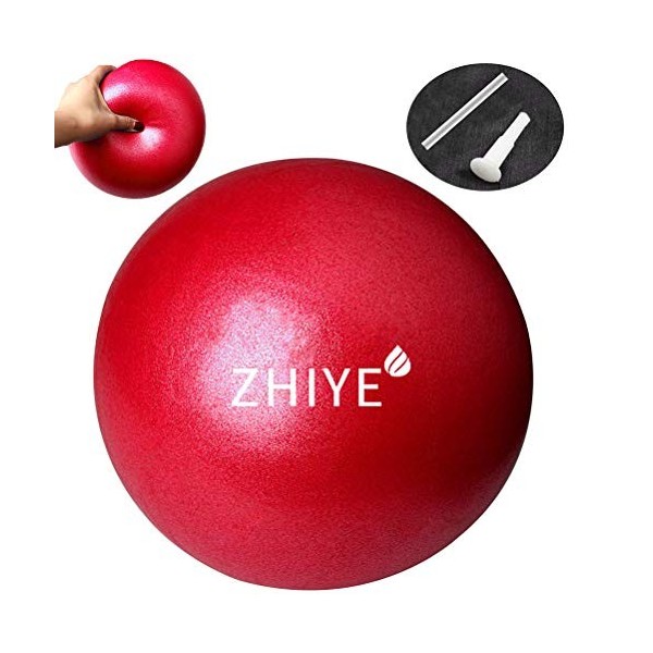 ZHIYE Balle de Pilates Rose 75 cm Yoga Exercice Ball Core Fitness Bender, Yoga, Stabilité, Barre, Entraînement Physique Théra...