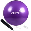 ZHIYE Balle de Pilates Rose 75 cm Yoga Exercice Ball Core Fitness Bender, Yoga, Stabilité, Barre, Entraînement Physique Théra...
