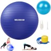 MILIWAN Ballon de fitness et balle Pilates Lot de 2, Fitball 65 cm et balle Pilates Yoga 25 cm Boule de gymnastique avec pomp