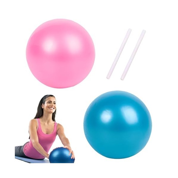 Pilates Ballon de Gymnastique, 2 PCS Small Ballon Ball, Mini Soft Pilates Ball Antidérapant Anti Burst Gym Fitness Ball Parfa