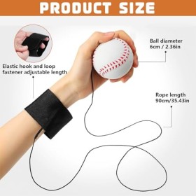 XTUDOU® 8 Pcs Balle avec Elastique, Balle de Retour Poignet ø 6 Cm Balle de Poignet Multicolore avec Cordon pour Jouets Sport