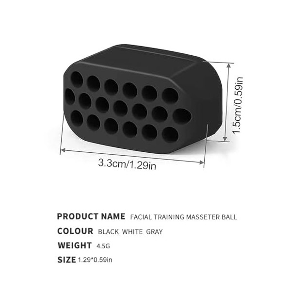 2 paires dexercices de mâchoire, menton tonique, entraîneur dexercices de menton pour renforcer et resserrer le menton et l