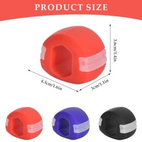 Cleminsta 3Pcs Exerciseur de la Mâchoire, Visage Bouche Entraîneur, Jaw Exerciser, Mâchoire Exercice Balle, Machoire Musculat