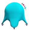 ENOVI Ballon dassise avec housse et roulettes pour meubles, ballon de bureau, chaise de bureau ergonomique bleu arctique, h