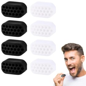 8 Pièces Machoire Musculation, Entraîneur Exercice Machoire, Jaw Exerciser Muscler Machoire Jawline Fitness Double Menton Qui