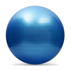 offershop Ballon de fitness pour entraînement et pilates Yoga maison salle de sport lavable pompe à gonflage Bleu 