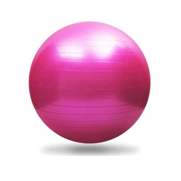 offershop Ballon de fitness pour entraînement et pilates, yoga, maison, salle de sport, lavable, pompe à gonflage rose 