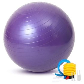 REY Ballon dexercice, Assis... 55 cm pour Gymnastique, Pilates, Yoga, Grossesse - Femme Enceinte, Fitness, Sport... Violet, 