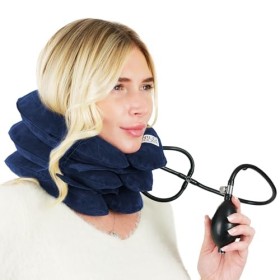 Wild Polar Dispositif de traction gonflable pour le cou – Collier et attelle cervicale pour un soutien ultime du cou et un so