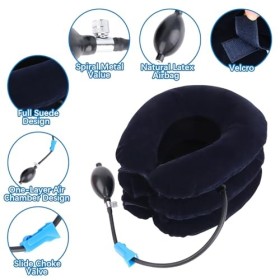 VMUTGA Coussin De Traction Cervicale, Traction Cervicale Gonflable, Coussin de Nuque Gonflable Réglable, Cervicales Douloureu