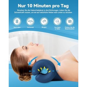 BLABOK Appareil de traction cervicale pour soulager la fatigue et les douleurs du cou et des épaules, étirement du cou pour s