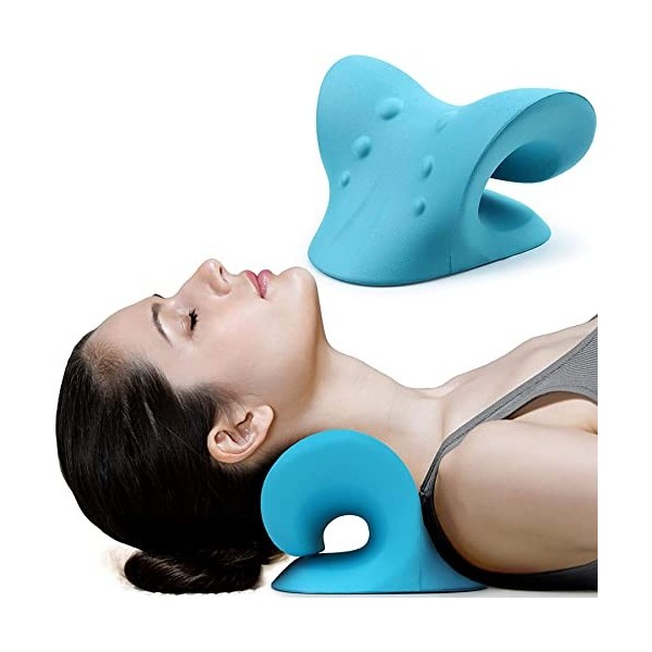 RESTCLOUD Relaxant pour le cou et les épaules, dispositif de traction cervicale pour soulagement de la douleur TMJ et alignem