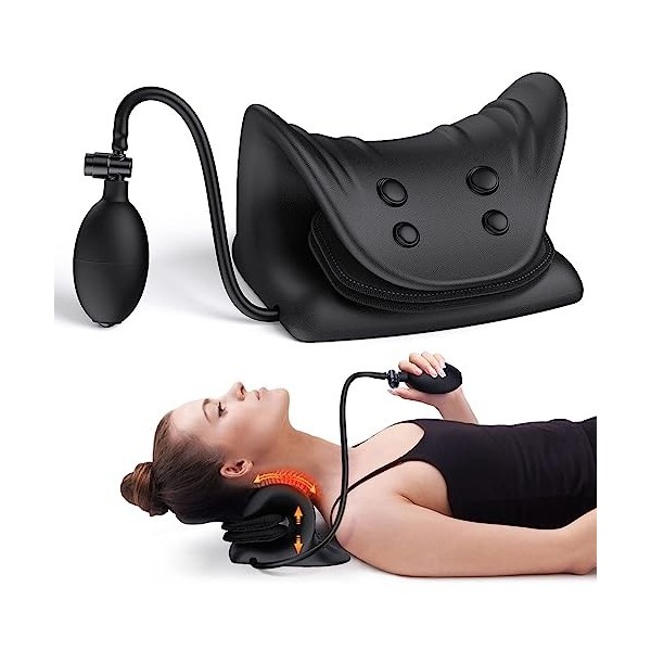 Détendeur de cou et dépaule, dispositif de traction cervicale, extenseur de cou pour soulager la douleur TMJ et alignement d