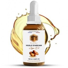 Huile d’Argan Pure 100 ml - Pressée à Froid - Huile vierge - Hydrate la peau Massage - Soin pour le Corps, le Visage, les C