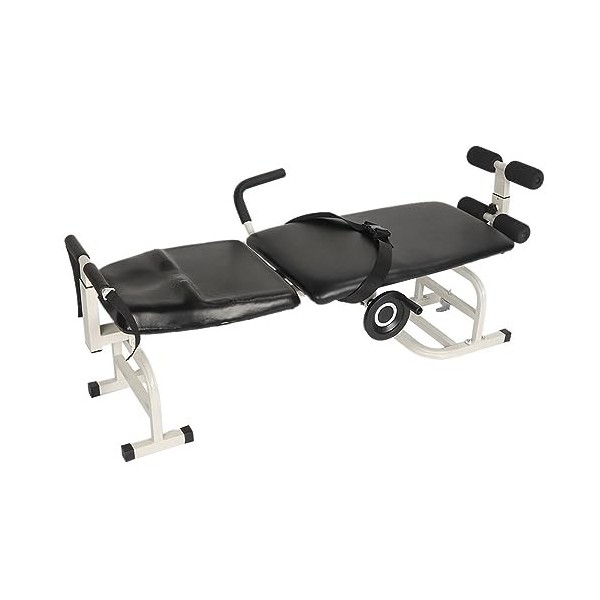 Lit de Traction Lombaire pour Colonne Cervicale, Matériau Métallique de qualité Supérieure, Planche Réglable, Traction Manuel