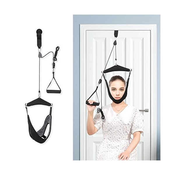 Appareil de traction cervicale à double cliquet, pour la thérapie physique, le soulagement de la douleur cervicale, la hernie