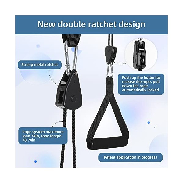 Appareil de traction cervicale à double cliquet, pour la thérapie physique, le soulagement de la douleur cervicale, la hernie