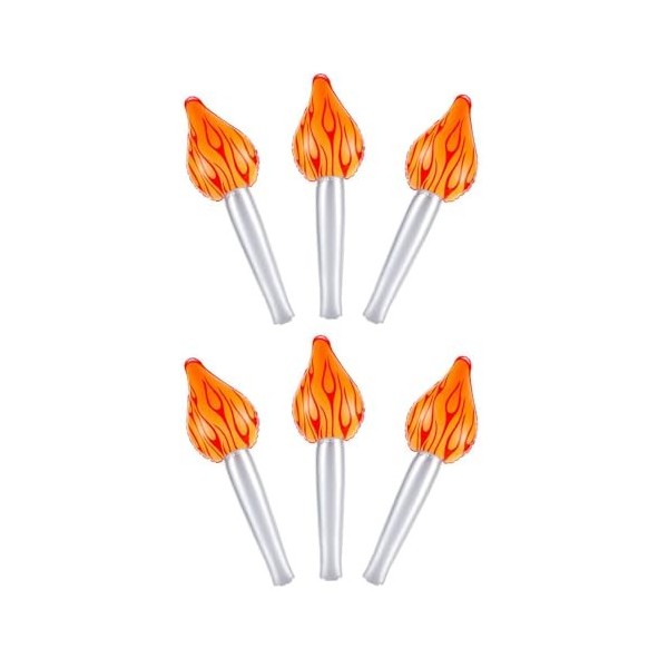 Dawwoti Flamme 2024 Torche Gonflable 3 Ou 6 Pièces Décoration Bâtons De Joie Des Réunions Sportives Déco Fête Anniversaire O