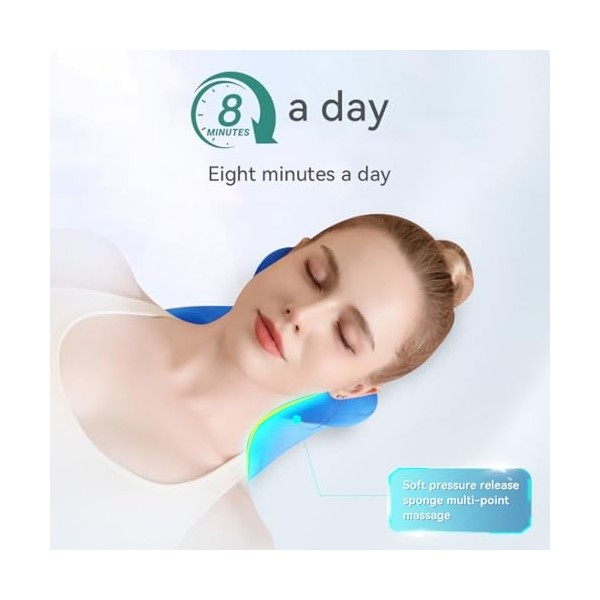 Auauraintt Relaxateur pour Le Cou Et Les éPaules, Dispositif DéTirement des Cervicales Coussin cervicales Correction de la P