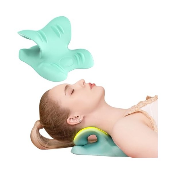 Auauraintt Relaxateur de cou et dépaules,civière de cou,correction de la posture du cou,traction cervicale des épaules du co