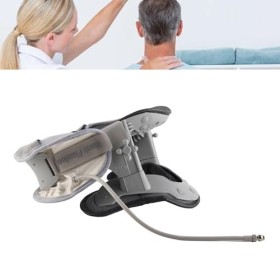 ANKROYU Civière De Cou, Civière De Traction PC Cou Réglable, Dispositif Détirement, Cou Cervical Gonflable Pour un Usage Dom