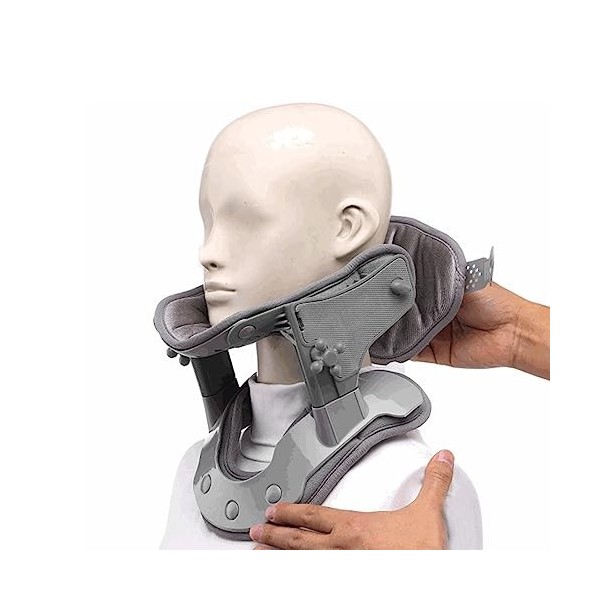 Dispositif de Traction du Cou Cervical, Civière de Cou de Compresse Chaude électrique Domestique Réglable pour le Soulagement