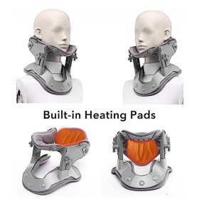 Dispositif de Traction du Cou Cervical, Civière de Cou de Compresse Chaude électrique Domestique Réglable pour le Soulagement