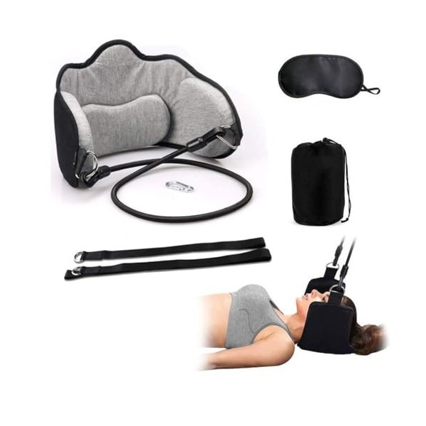 Xemz- Hamac pour le cou, appareil de traction cervicale portable pour le cou, les épaules, les muscles, soulagement de la dou