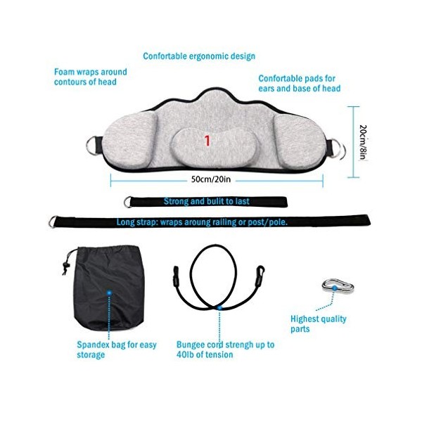 Xemz- Hamac pour le cou, appareil de traction cervicale portable pour le cou, les épaules, les muscles, soulagement de la dou