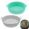 XoeLLe 2 Pièces Moule Silicone Air Fryer Accessoires, Silicone Pot pour Airfryer Panier Friteuse Accessoires de Air Fryer Réu