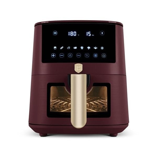 Berlinger Haus Leonardo Collection Friteuse numérique à air chaud, 5 l, avec 8 fonctions de cuisson automatique, écran tactil