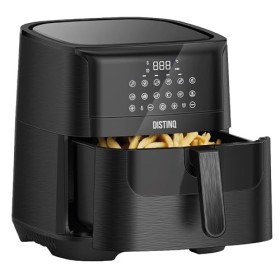 DistinQ Friteuse à air chaud XXL AirFryer - 1800 W - Capacité 6,5 l - Noir