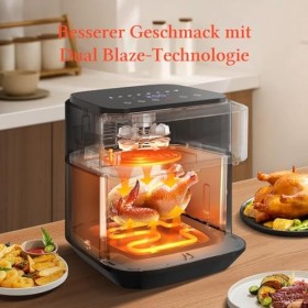 Taylor Swoden Smartheat Dual Blaze™ Friteuse à air 6,5 l, 1800 W, sans agitation, contrôle tactile, livre de recettes, intéri