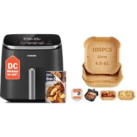 COSORI Air Fryer 9 en 1,TurboBlaze,Machine à Courant Continu,6L Compact,5 Vitesses de Vent Réglables,Friteuse Sans Huile,Écon