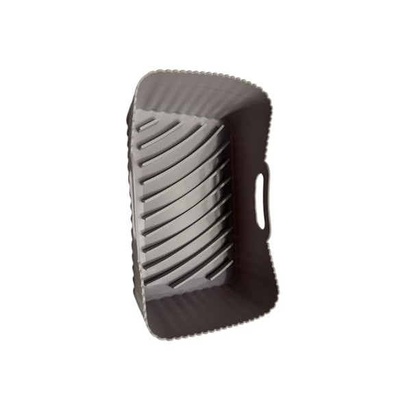 Revêtement en silicone pour friteuse à air, tapis de panier antiadhésif, gris