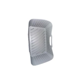 Revêtement en silicone pour friteuse à air, tapis de panier antiadhésif, gris