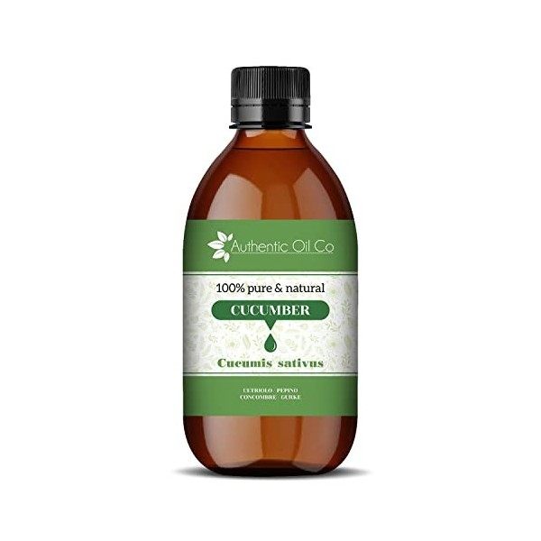Huile de concombre pressée à froid, 100&nbsp;% pure et naturelle, soin de la peau végétalien et sans cruauté envers les animaux, 1