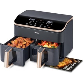 COSORI Air Fryer 2 Compartiments 8.5L Dual Zone Friteuse Sans huile,55% dÉnergie en Moins,Fênetre Visible,30-230℃ Max Crisp,