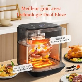 Taylor Swoden Friteuse sans Huile, 1800W, Air Fryer de 6,5 L avec Double Résistance, Multifonction 8-en-1 Rapide Écran tactil