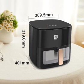 EXTRASTAR Airfryer 7L, friteuse sans huile avec fenêtre visible, friteuse XXL avec écran tactile, 1800 W, modes déclairage, 