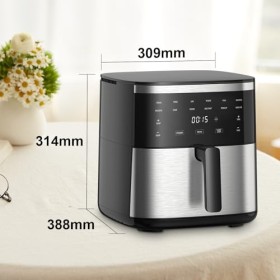 EXTRASTAR Airfryer 7L, friteuse à air sans huile avec écran tactile, friteuse XXL 1800 W, mode shake, affichage à une touche,