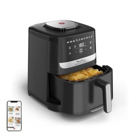 Moulinex Easy Fry Silence, Friteuse à air, 5L, 1,5kg, Technologie Silent, Système Easy Clean & Store, 10programmes, Noir, EZ5