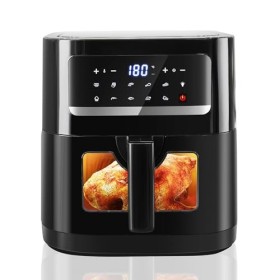 23L Mini Four Electrique Friteuse Sans Huile XXL, Emphsism Friteuse Air Fryer à Double Tiroir 1800W avec écran LED, 15 Progra