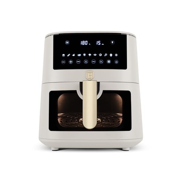 Berlinger Haus Air fryer - Friteuse numérique à air chaud - 8 l - Avec 8 fonctions de cuisson automatique - Écran tactile 8 p