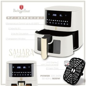 Berlinger Haus Air fryer - Friteuse numérique à air chaud - 8 l - Avec 8 fonctions de cuisson automatique - Écran tactile 8 p