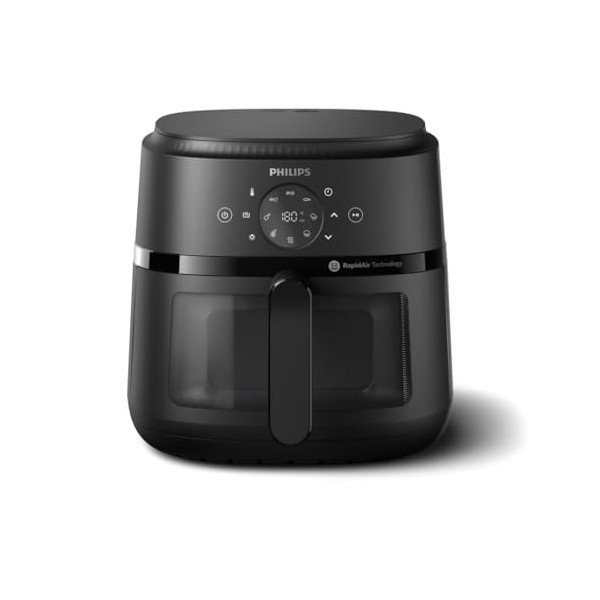 Philips Airfryer Série 3000 7,2 L, fenêtre de cuisson, friteuse 16 en 1, technologie RapidAir Plus, élimination des graisses,