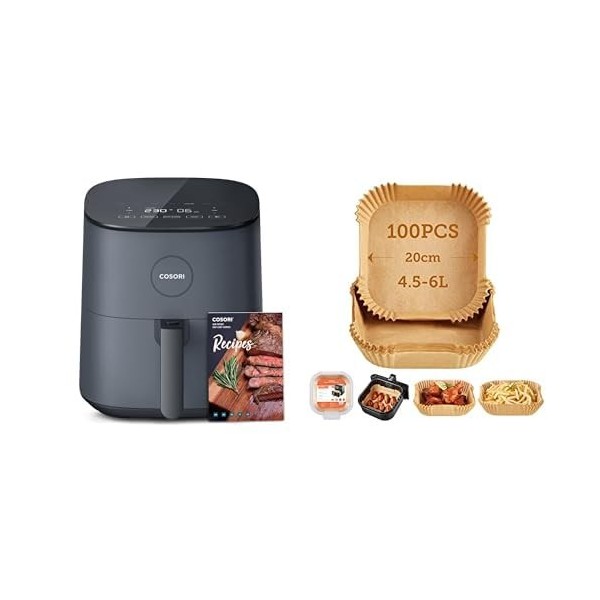 COSORI Air Fryer XL 4,7L avec 9 Programmes, 1500W Airfryer de 75 °C à 230 °C, Friteuse sans Huile Silencieuse y Compris PRÉCH