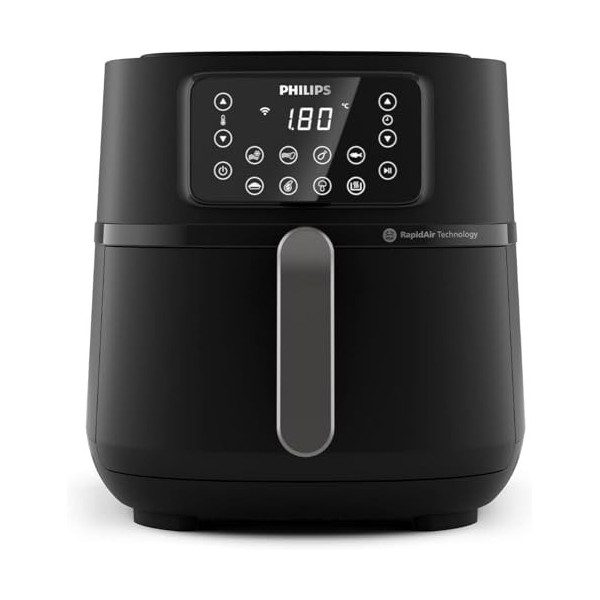 Philips Airfryer Série 5000 XXL, 7,2 L 1,4 kg , 16-en-1, application de recettes HD9285/90 et Kit barbecue pour Airfryer X