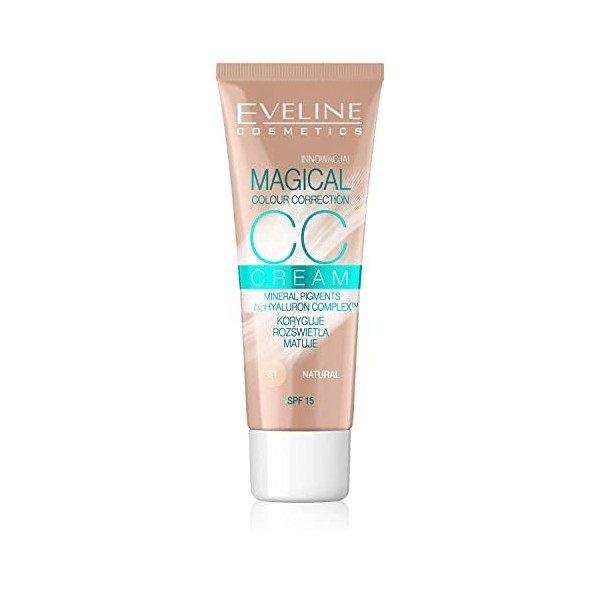 Fond de teint multifonctionnel Eveline Cosmetics Magical Color Correction CC, 30 ml, n° 51 Natural