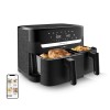 Moulinex Dual Easy Fry XXL, Double friteuse à air XXL, 6 à 10personnes, Grand panier jusquà 3kg, 7programmes prédéfinis, EZ9